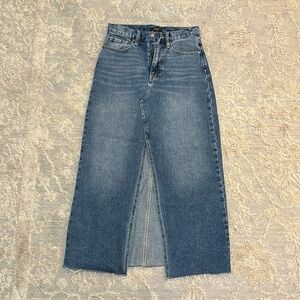 Aqua long denim skirt